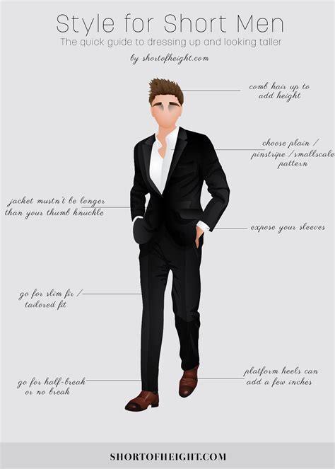 Style Tips For Short Men Infographic