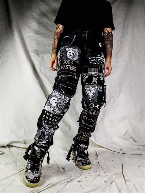 Custom Rock Punk Goth Emo Metal Cyber Dark Ripped Crazy Weird Etsy