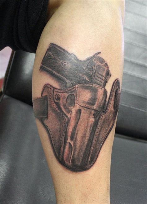 30 Cool Gun Tattoos Design World Joshua Nava Arts
