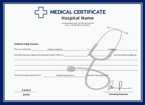 Australian Doctors Certificate Template