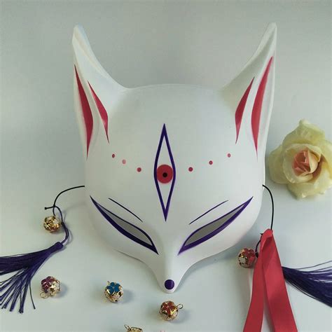 Japanese Custom Wind Fox Mask Painted Fox Mask Cosplay Masquerade