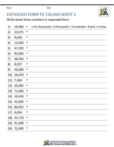 Expanded Form To 100000 2 1000×1294 Expanded Form Worksheets