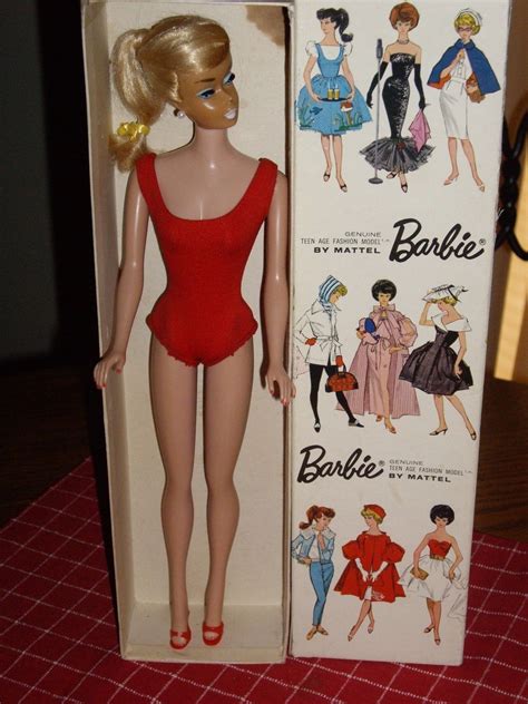 Vintage Barbie Platinum Swirl Ponytail In Original Box Swimsuit Japan Ot Shoes Vintage