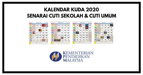Kalendar kuda tahun 2020 versi pdf dan jpeg. Kalendar 2020: Senarai Cuti Sekolah Takwim Persekolahan ...