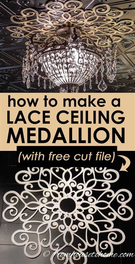 Positioning diy picture frame ceiling medallion. How To Make A Beautiful Lace DIY Ceiling Medallion On A Budget
