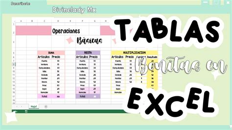 Tablas Excel Bonitas