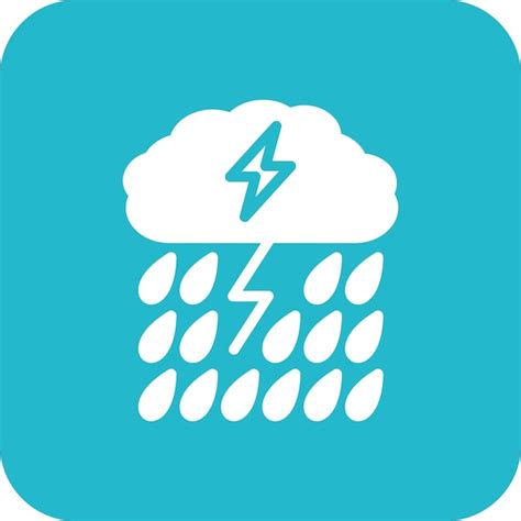 Premium Vector Heavy Rain Vector Icon Illustration Of Natural