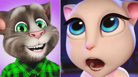 My Talking Tom And My Talking Cat Angela Funny Gameplay For Kids 2017