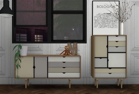 Sideboards S5 S6 New Meshes At Minc7878 Sims 4 Shopping Sims 4