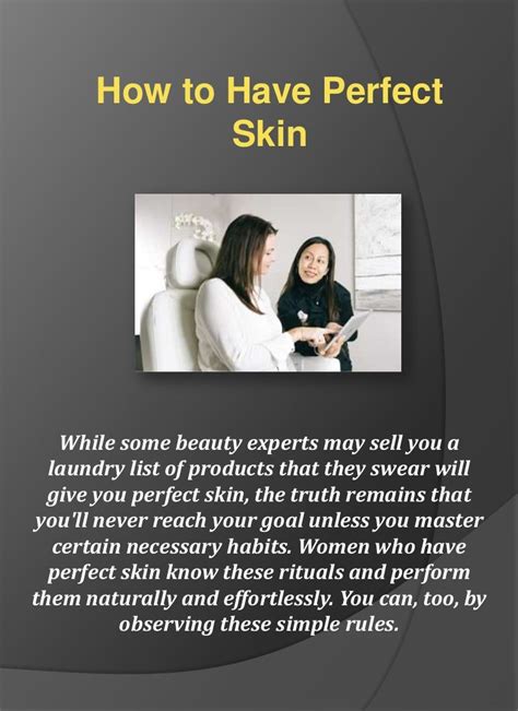 How To Have Perfect Skin
