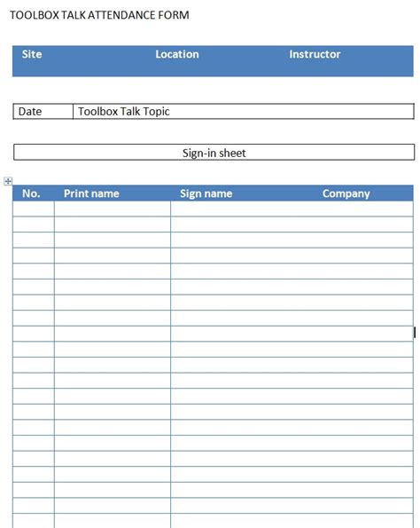 8 Company Sign In Sheet Sample Template Business Template