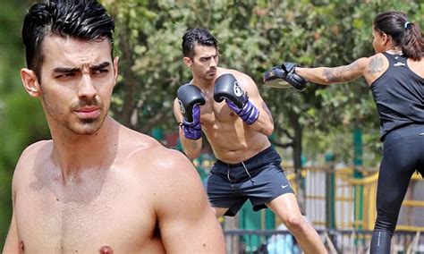 Joe Jonas Shows Off Rippling Abs During Workout With Womens Boxing