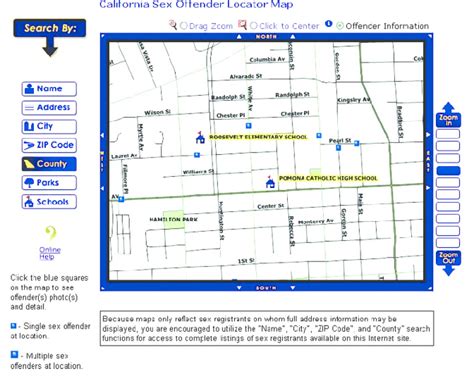 Screenshot Of The California Sex Offender Locator Map Download