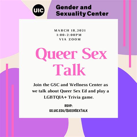 Queer Sex Ed Wellness Center University Of Illinois At Chicago