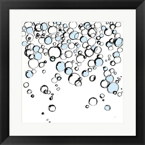 Blue Bubbles Iii By Chris Paschke 20 X 20 Framed Wall Art Framed