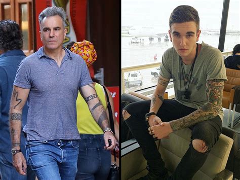 Daniel Day Lewis And Son Gabriel Kane Both Show Off Body Tattoos Day