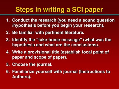 Ppt How To Write And Publish A Sci Paper Powerpoint Presentation