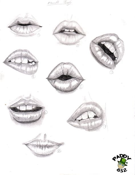 Study Of Lips By Paddy852 On Deviantart Lips Drawing Drawing People