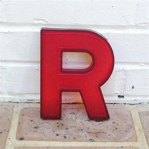 Vintage Letter R Vintage Marquee Letter R Hard Red Plastic R