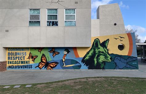Bryan Snyder Paints A Mural At Calavera Hills Middle School Carlsbad