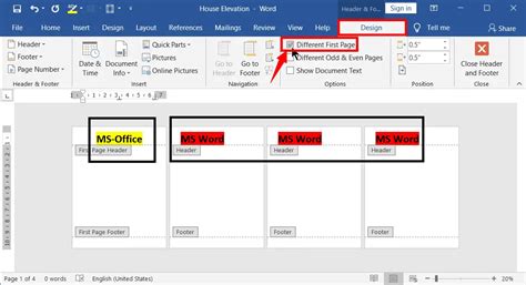 How To Show Header Only On First Page In Word Sasboy