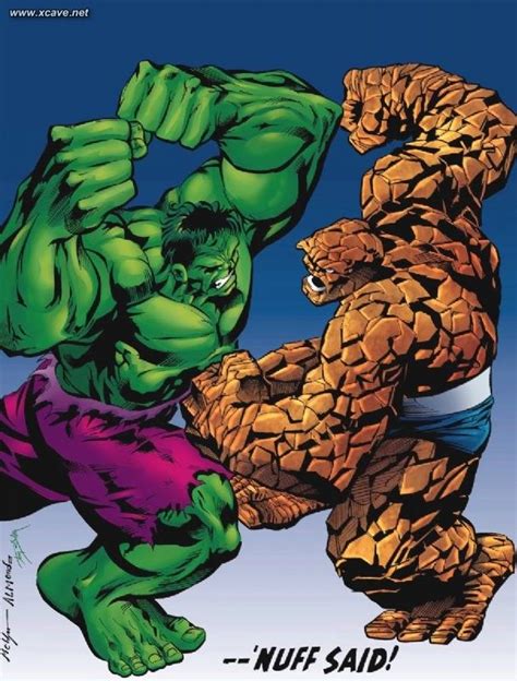 Hulk Vs The Thing Mc Wyman Marvel Comics Superheroes Marvel Art