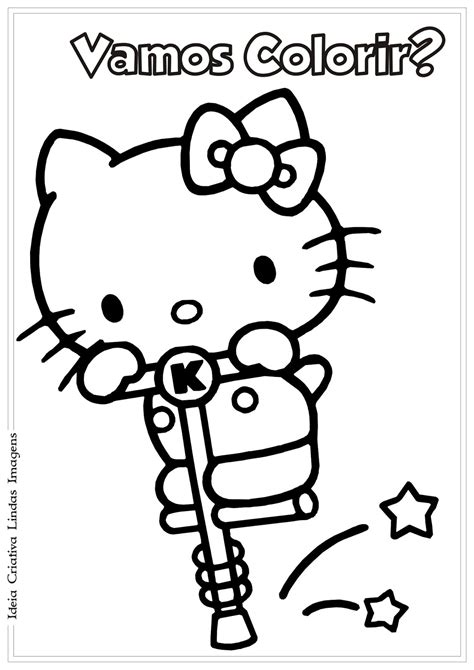 Hello Kitty Desenho Para Colorir