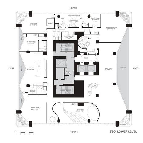 Penthouse Floorplan Curved Walls Tall Ceilings Apartment Plans