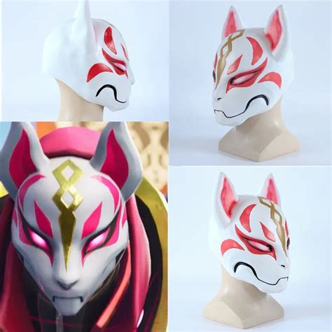 Kitsune Fortnight Mask Drift Fox Pvc Mask Fortnite Battle Royale Full