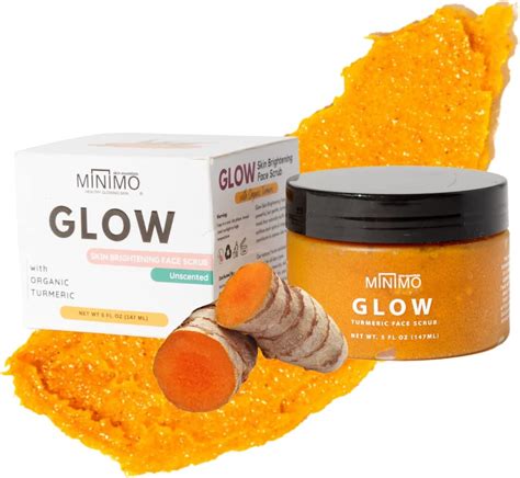 Minimo Glow Unscented Turmeric Skin Brightening Face Scrub Amazon Ca
