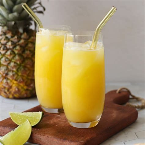 Pineapple Juice Drinking