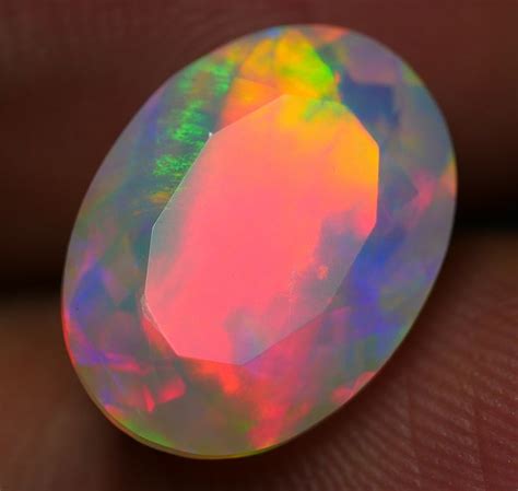 310 Crt Beauty Broad Flash Fire Faceted Pattern Welo Opal Welo Opal