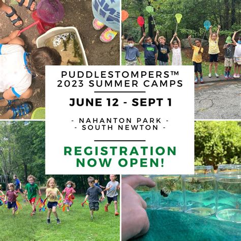 Registration Open For Puddlestompers Summer Camp 2023 In Newton