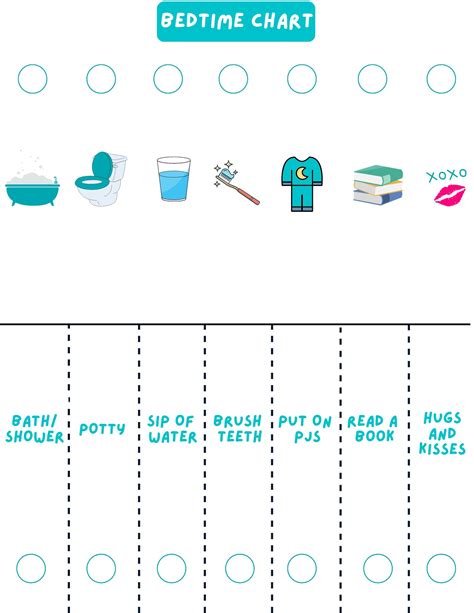 Bedtime Routine Chart Etsy