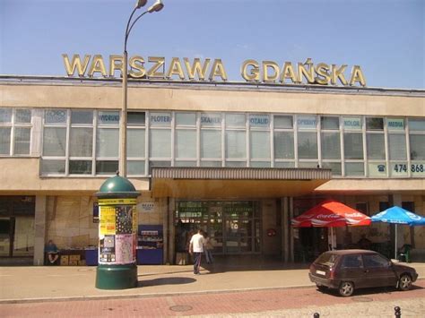 Dworzec Warszawa Gdańska Tymczasowym Centralnym Bryła Polska