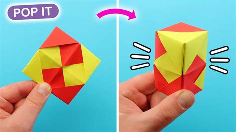 Easy Origami Pop It Fidgets Antistress Moving Paper Toys Origami Clic