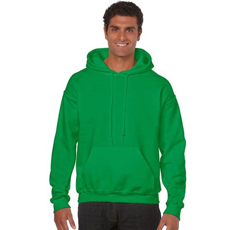 Hoodies And Sweatshirts Irish Green Gildan Plain Hooded Heavy Blend