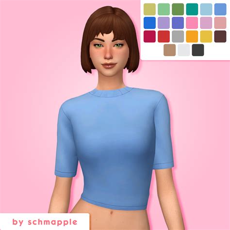 Pin By Lords On Ts4cc Cute Cropped Shirts Crop Shirt Sims 4