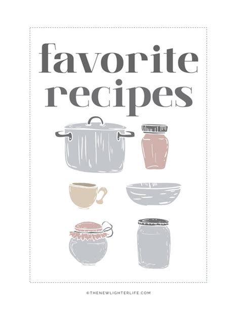 Free Printable Cookbook Covers 3 Designs To Choose From
