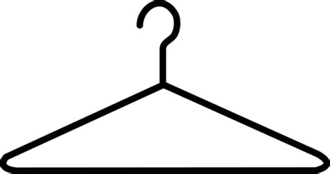 Simple Black Clothes Hanger - Free Clip Art png image