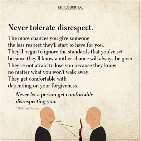 Never Tolerate Disrespect Life Lessons Quotes