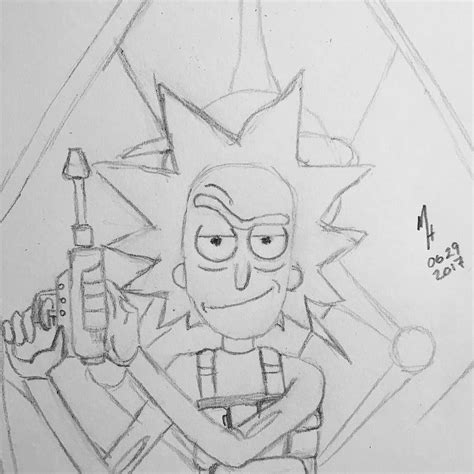 Day 87 The100dayproject Another Pencil Sketch Of Rick Sanchez From
