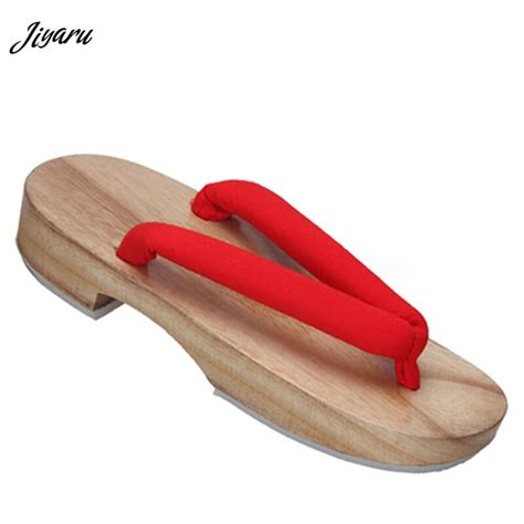 hot women men slippers fashion japanese geta summer clogs flip flops paulownia wooden shoes male