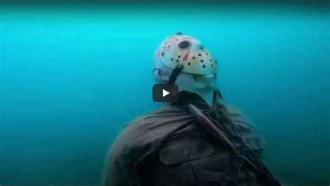 Jason Voorhees Underwater Statue Submerged In Lake Pleasant