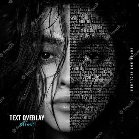 Premium Psd Text Overlay Photo Effect Template