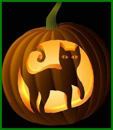 Black Cat Pumpkin Carving Patterns