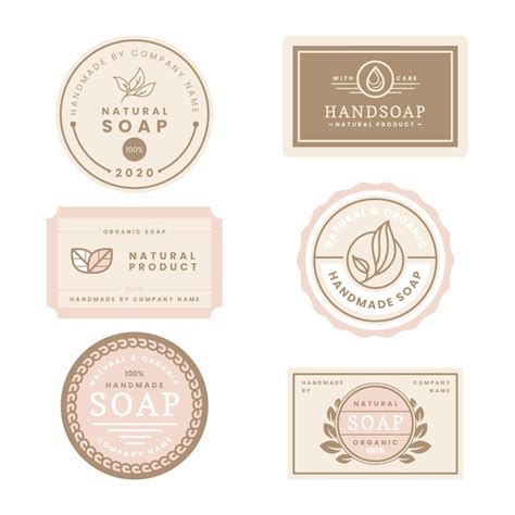 Free Vector Soap Label Collection Template