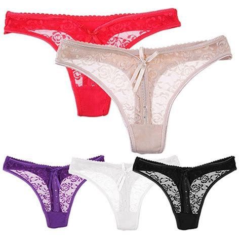 Sexy Bow Lace Bandage G String Women Thongs Panties Intimates Breathable Women Lingerie