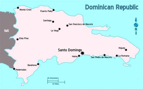 Dominican Republic Map With Cities Map Of California Coast Cities