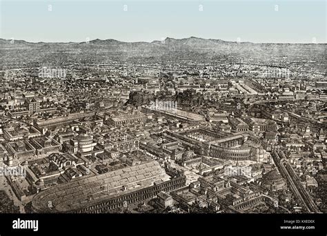 Cityscape Of Rome 1st Century Stock Photo Alamy